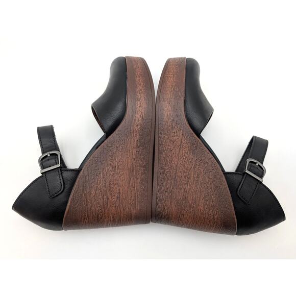 B.O.C By Born Alyson Wedge Pump Women's Ankle Strap Black Size US8M EU38.5 - Picture 6 of 10